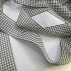 Lazo cuadros Vichy gris.